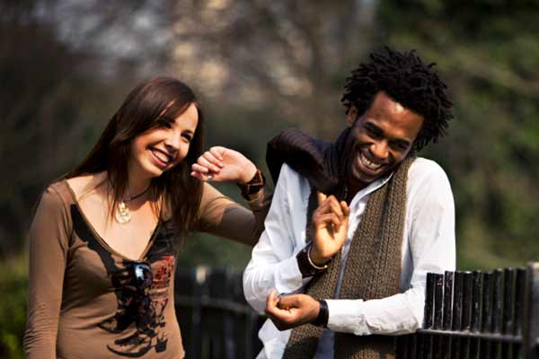 Man and Woman having fun