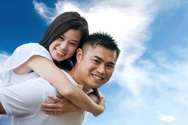 Man and Woman having fun