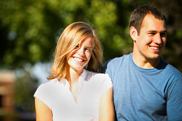 Man and Woman having fun