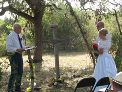 Christian Widow finds love online in this outdoor wedding shot
