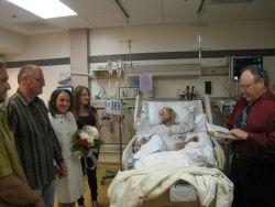 A Christian wedding in an ICU room