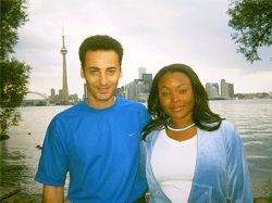 Attractive Christian interracial couple in Toronto by Lake Ontario