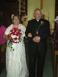 Christian single not too old to marry and walks down the aisle with her new husband