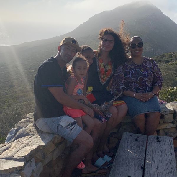 Christian family at lookout in South Africa