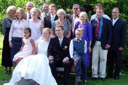 Large family for the happily married Christian couple