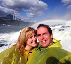 Christian honeymoon at Niagara Falls on the Maid of the Mist