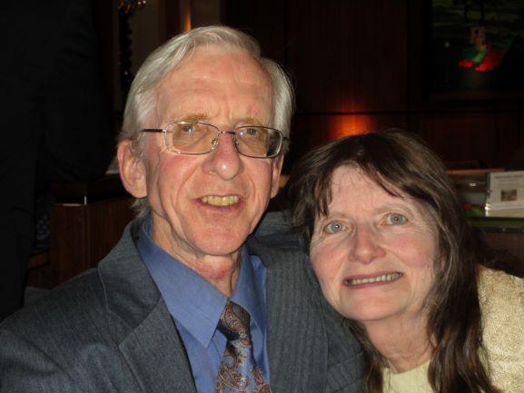 Former widowed Christians in love, smiling together