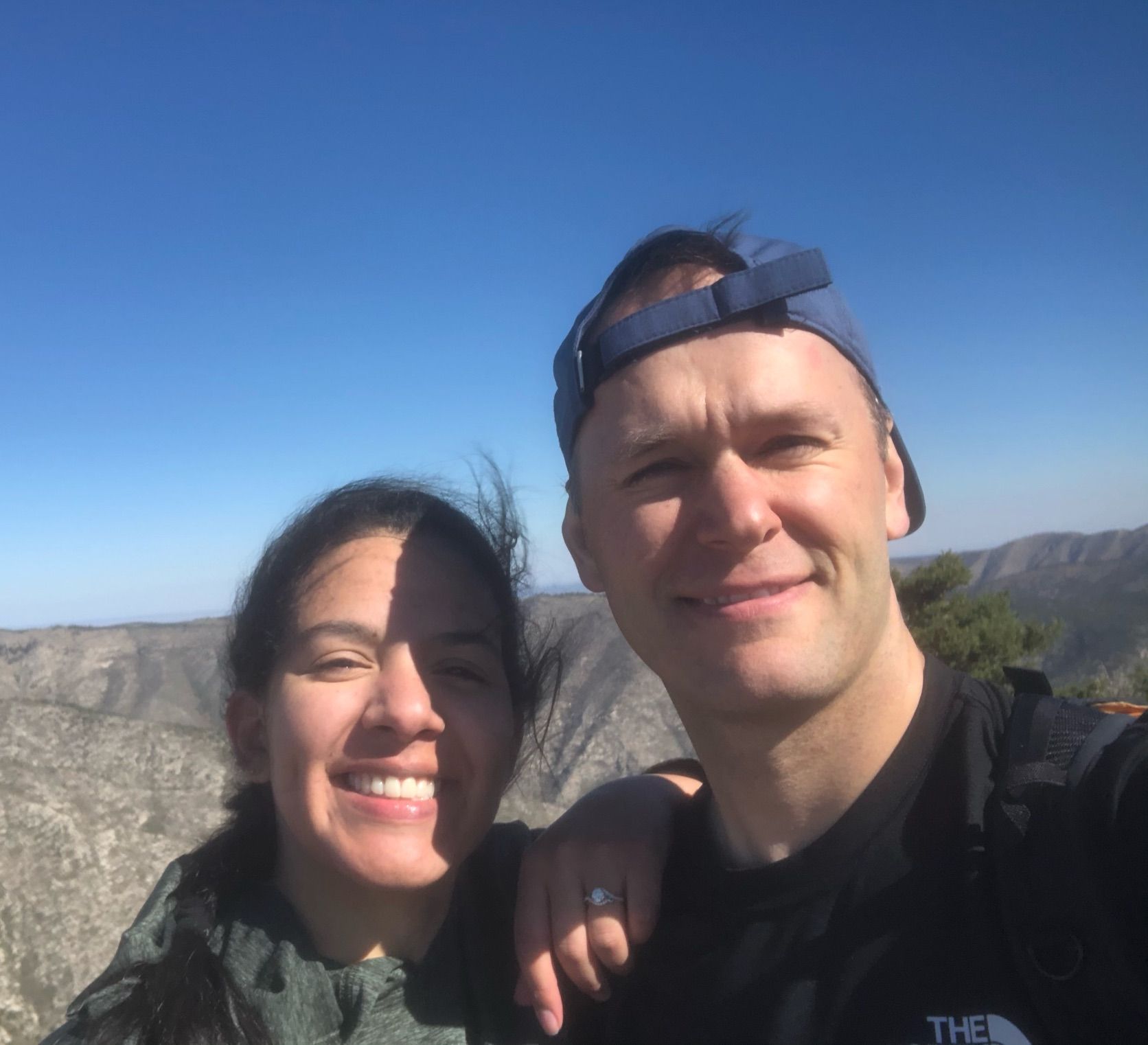 Christian couple out for a hike