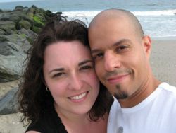 Long distance relationship for Ontario Christian woman meeting her NY Christian husband at the beach