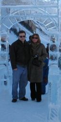 Mary and Steven at the ice hotel