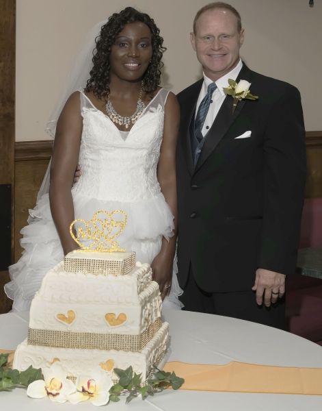 Interracial Christian couple so happy to be married