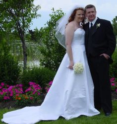 Ontario Christians look very happy together on their wedding day